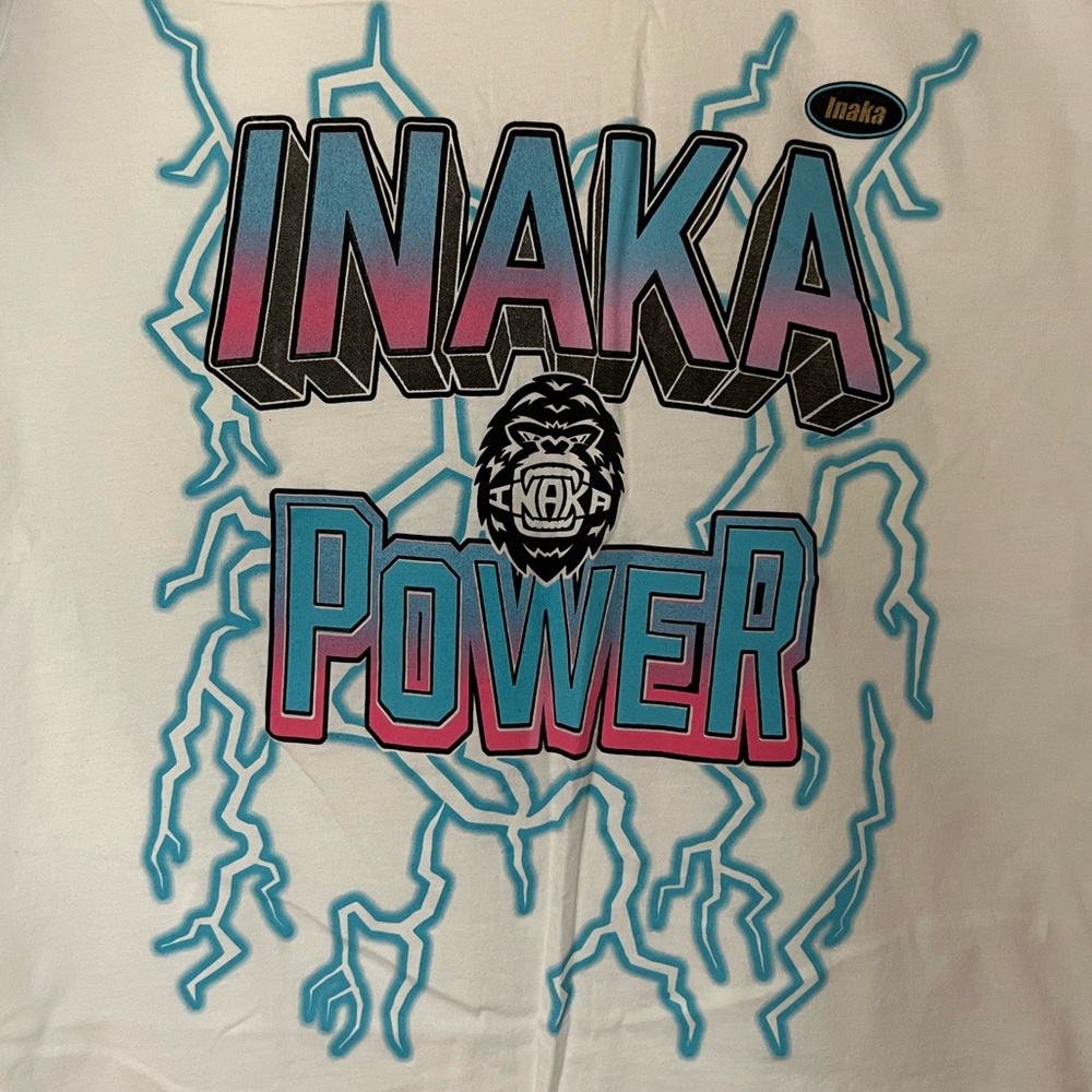 Inaka Power White Lightning Tee Shirt Men’s Size M